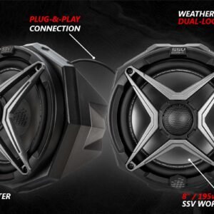 2014-2023 Polaris RZR Phase X SSV 5-Speaker Plug-&-Play System for Ride Command