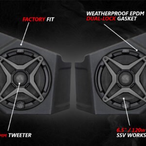 2020-2024 Kawasaki KRX1000 2-Seater 5-Speaker SSV Audio-Kit w/JVC