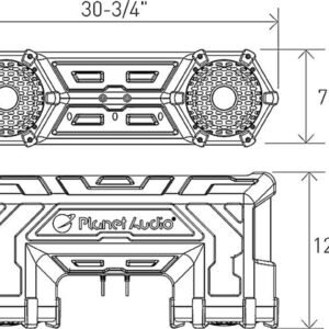 8" Sound System with LED Light Bar and Storage System | Planet Audio