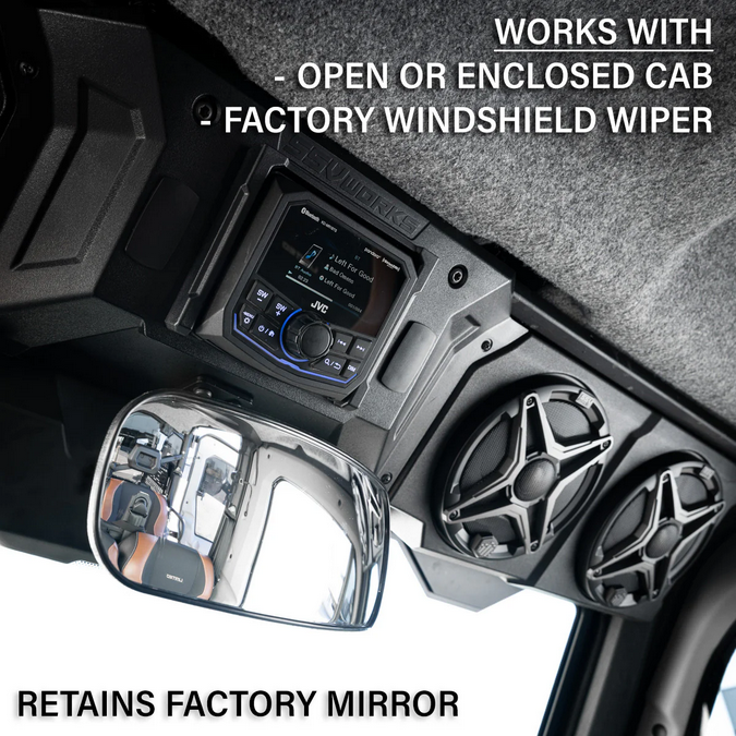 Can-Am Defender Overhead Sound Bar | SSV Works JVC Bluetooth