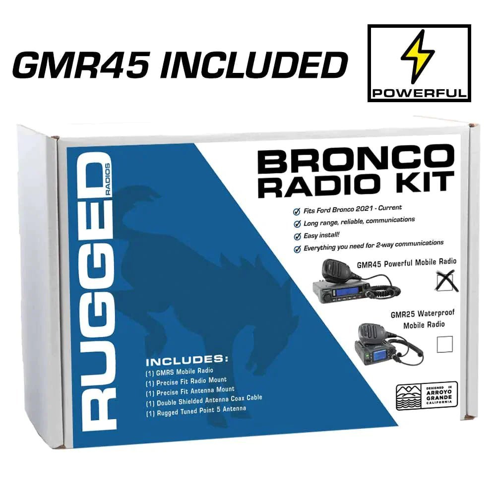 Ford Bronco Radio Kit - with GMRS 45 Watt Radio | Rugged Radios