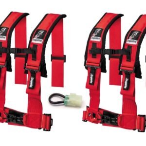 Dragonfire Racing 4-Point Harness 3" with Free Honda Talon Override Connector and Lap Bolts