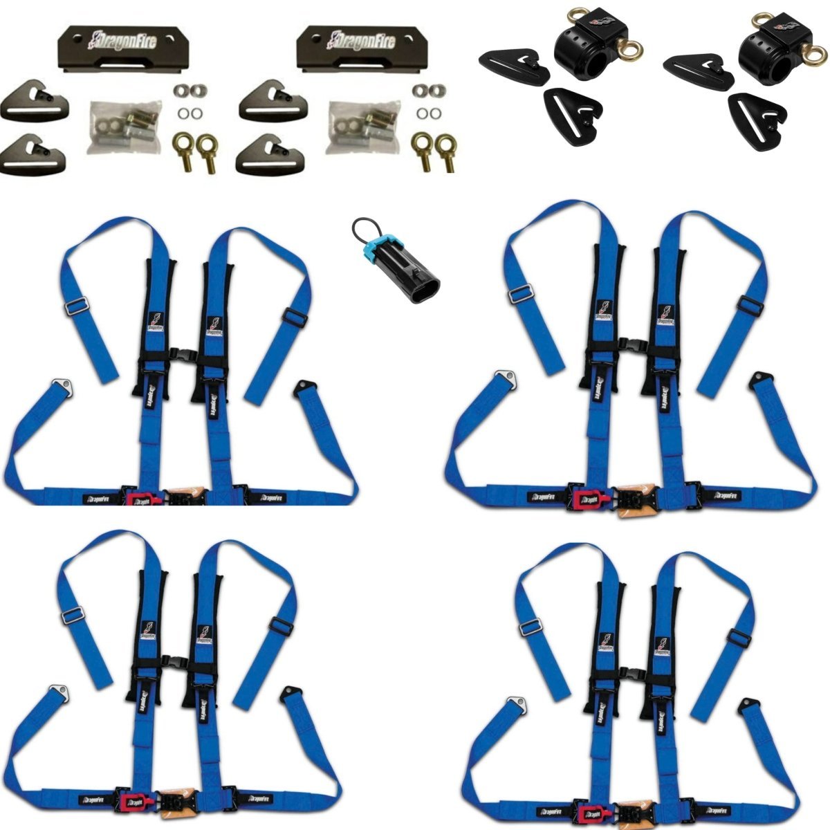 Polaris General 4 Complete Quick Release 2" Harness Set 4 seater package