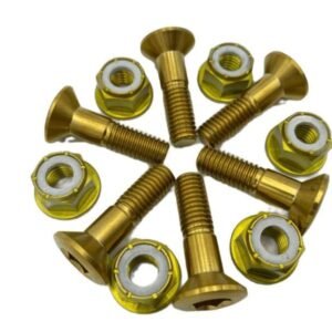 Titanium Sprocket Bolts and Nuts Pack Of 6 Kit by R.A.D. Honda Kawasaki KTM Yamaha Dirtbike