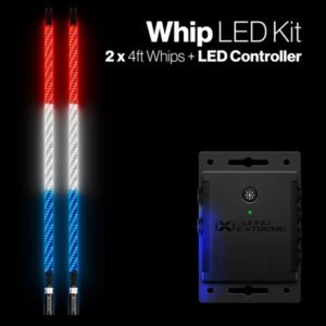 ECOXGEAR Extreme LEDCast Controller & Whip Lights (x2) Kit – 4ft