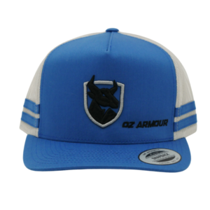 OzArmour Stripe Steel Blue & Silver Cap – BS