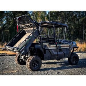 HeadAche Rack with Winch For Kawasaki Mule PRO-FXT/DXT (2021+) – Black – Thumper Fab