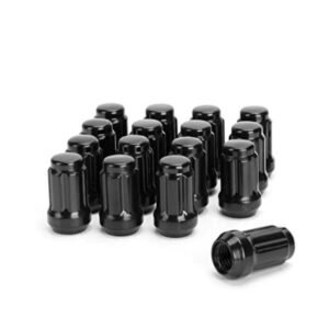 VALOR 10 X 1.25 Wheel Nut Kit – BLACK – 16 Nuts / 4 Valve Stems