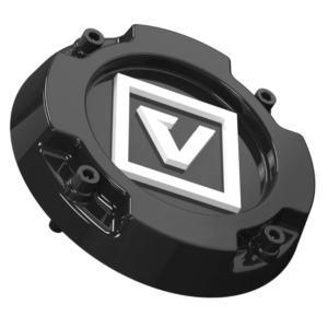 VALOR Replacement Centre Cap – SHORT – Gloss Black – White Logo