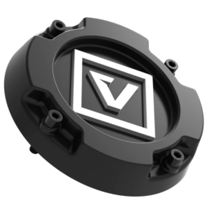 VALOR Replacement Centre Cap – SHORT – Satin Black – White Logo